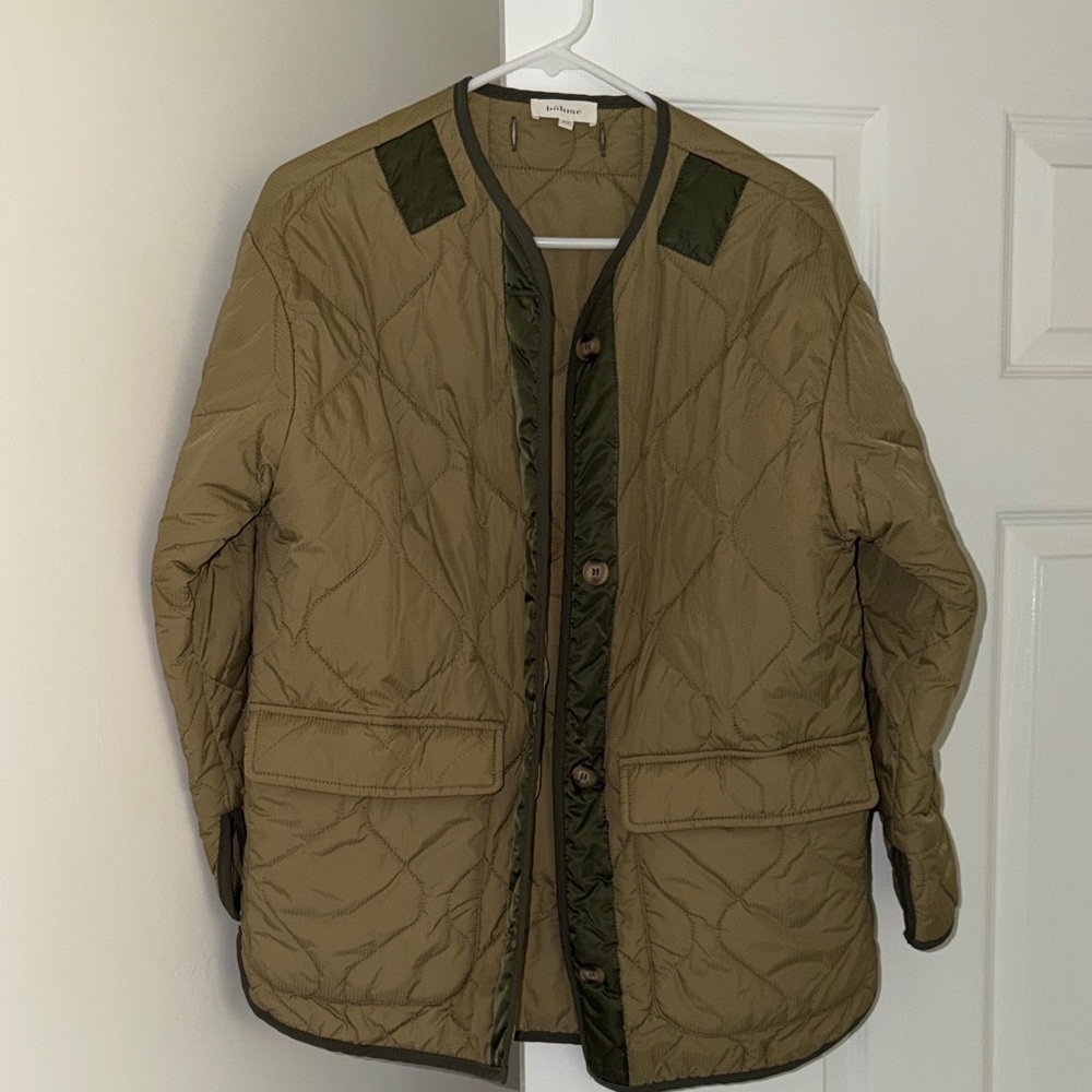 bohme Quilted Jacket - Khaki and Dark Green
